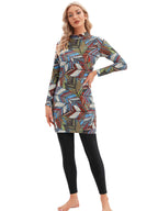 Color Block Patterned Swimsuit