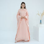 Solid Color Beaded Elegant Long Robe Abaya