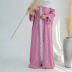Flower Embroidery Elegant Lace Abaya