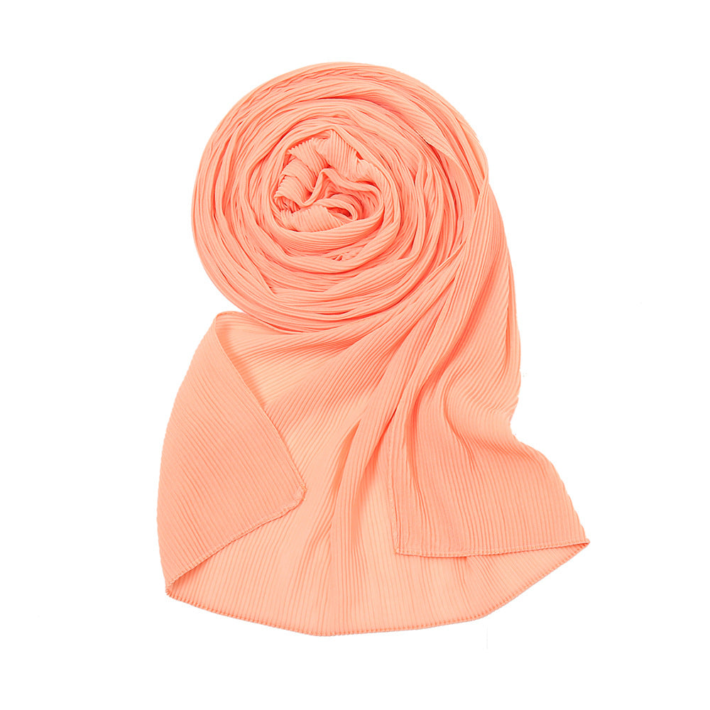 bead Chiffon Pleats Hijab