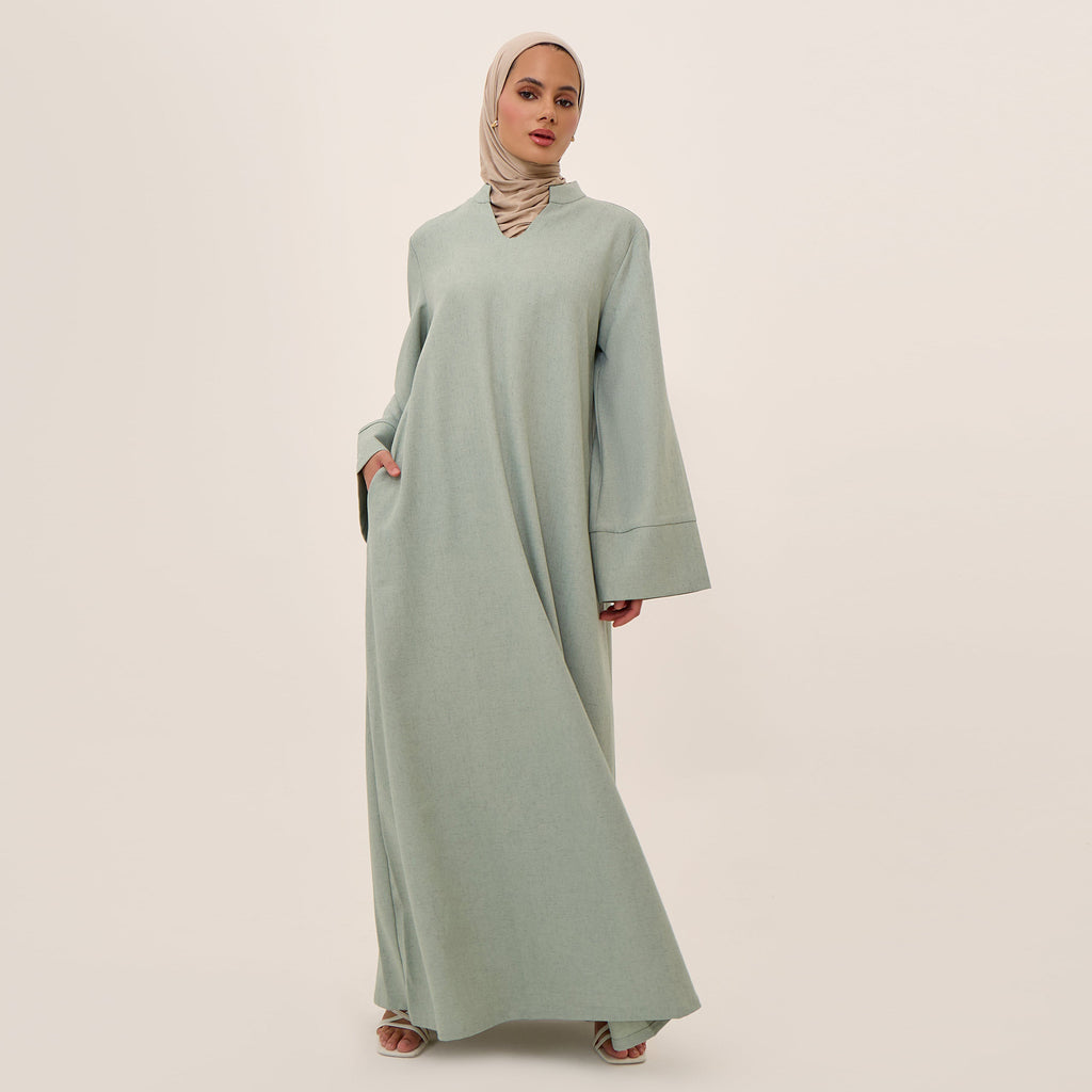 Loose-fitting Casual Solid Color Abaya