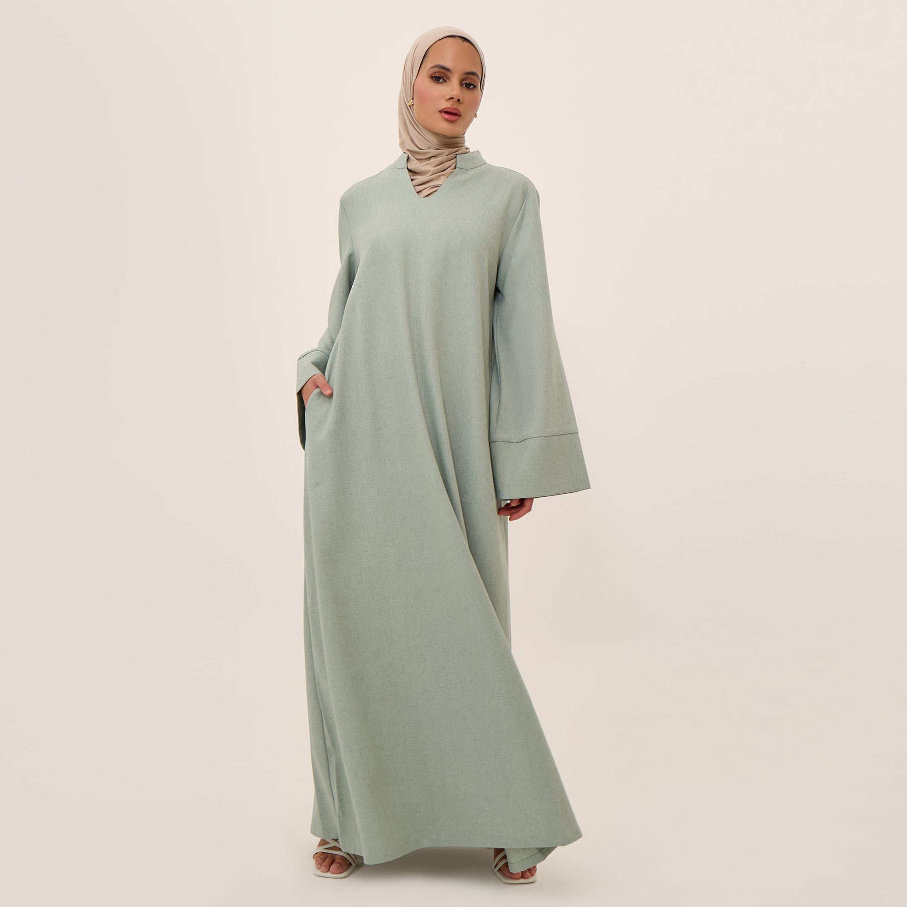 Loose-fitting Casual Solid Color Abaya