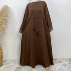 فستان برباط مخيط بختم ساخن