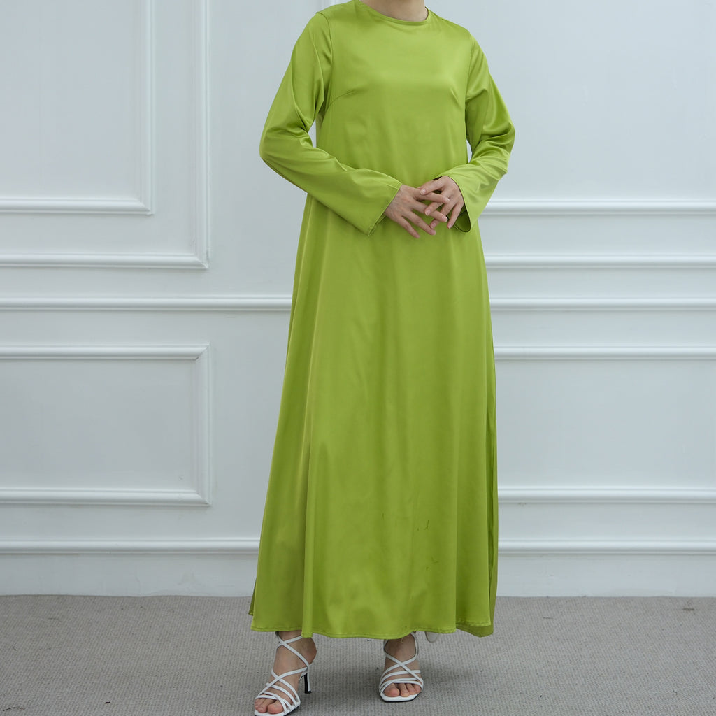 Solid Color Simple Dress Abaya