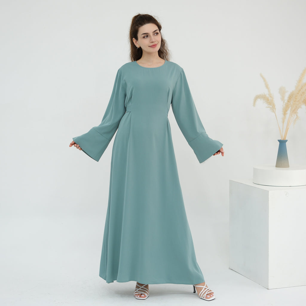 Elegant Collarless Maxi Dress