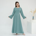 Elegant Collarless Maxi Dress