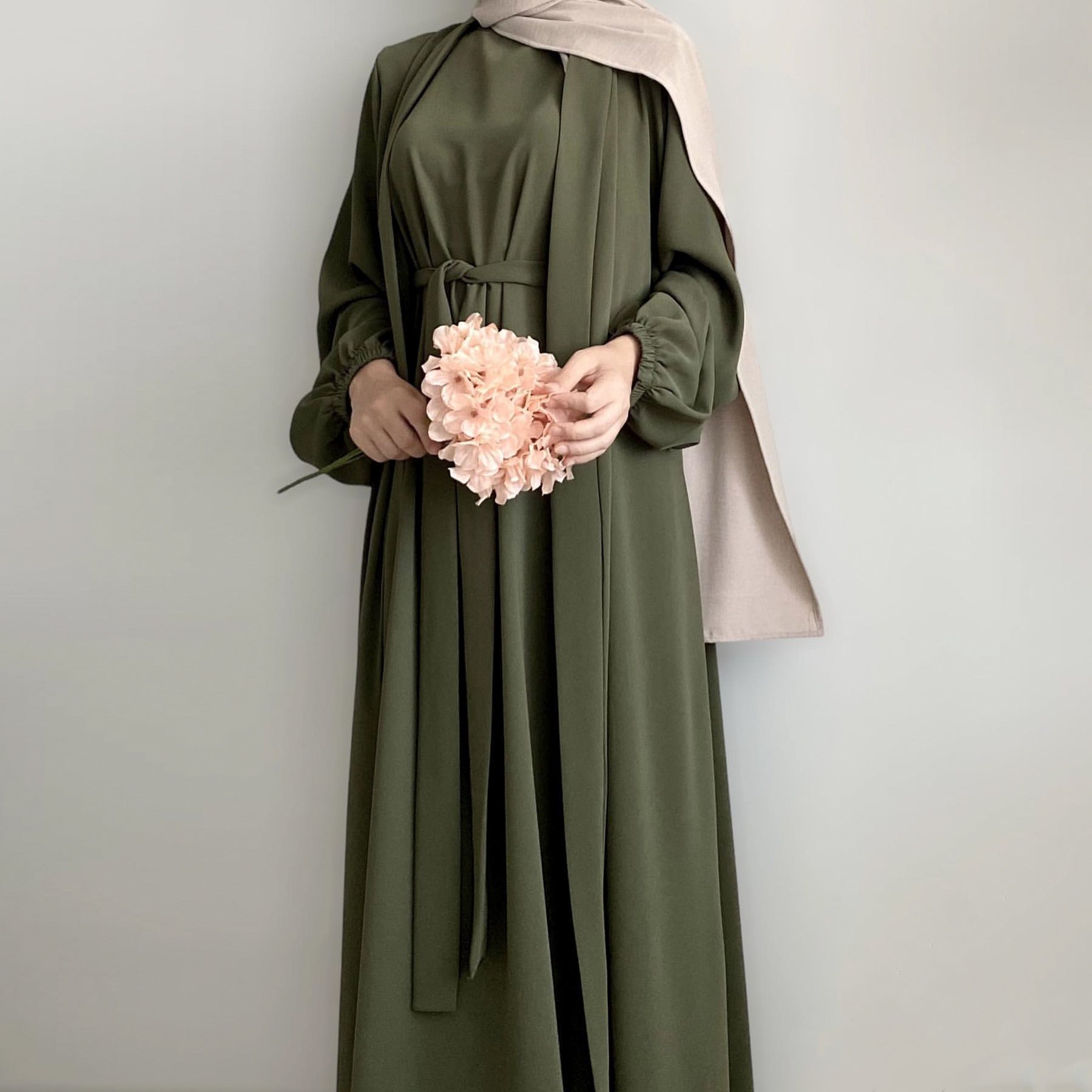 Robe Cardigan Abaya With Hijab
