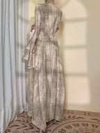 Double-layer Bell Sleeves Elegant Abaya