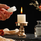 Gold Candle Holder for Table & Dinner Decor