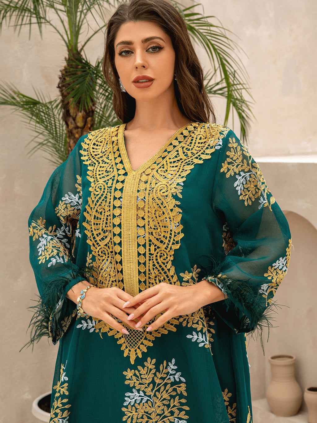Floral Elegant Kaftan