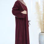 Bow Sleeve Modest Abaya Dress