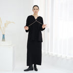 Autumn and Winter Thickened Knitted Abaya Set