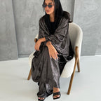 Plus Size Solid Color Cardigan Abaya