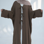 Elegant Tie Open Abaya