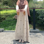 Elegant Embroidered Bow Dress