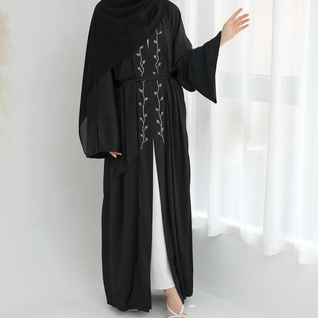 Exquisite Beaded Embroidered Cardigan Abaya