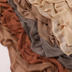 حجاب مودال ناعم ورفيع ذو حافة عريضة