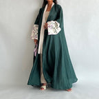 Deep Green Embroidered Abaya