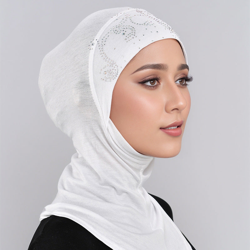 Bar Lace Rhinestone Hijab