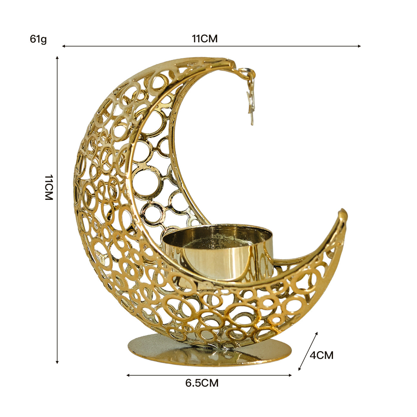 Golden Moon Crescent Incense Holder