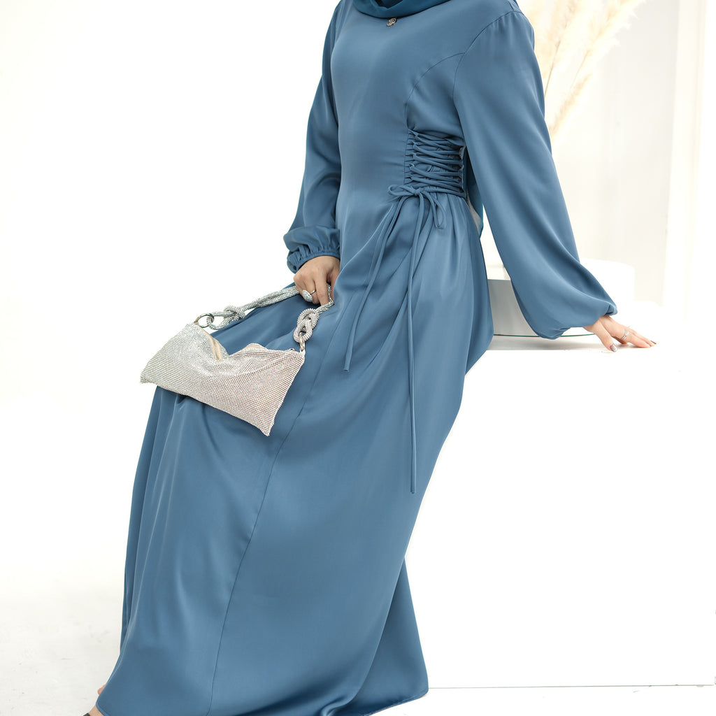 Satin Dress for Women with Hijab