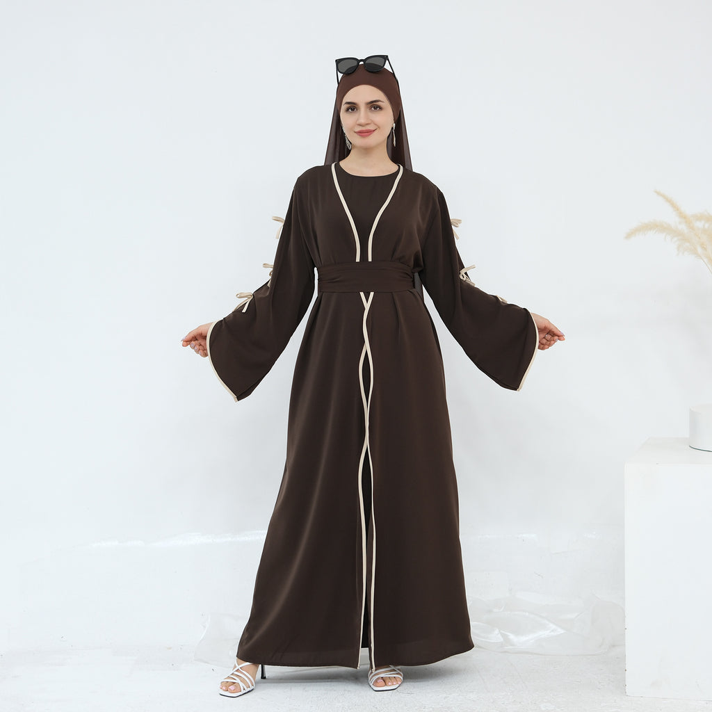 Bow Sleeve Abaya Set