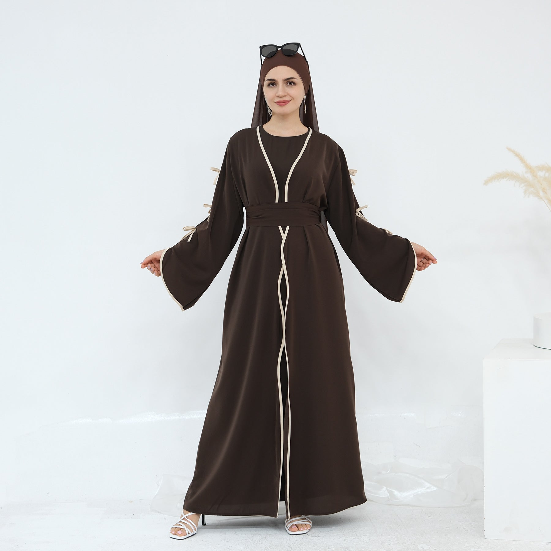 Bow Sleeve Abaya Set