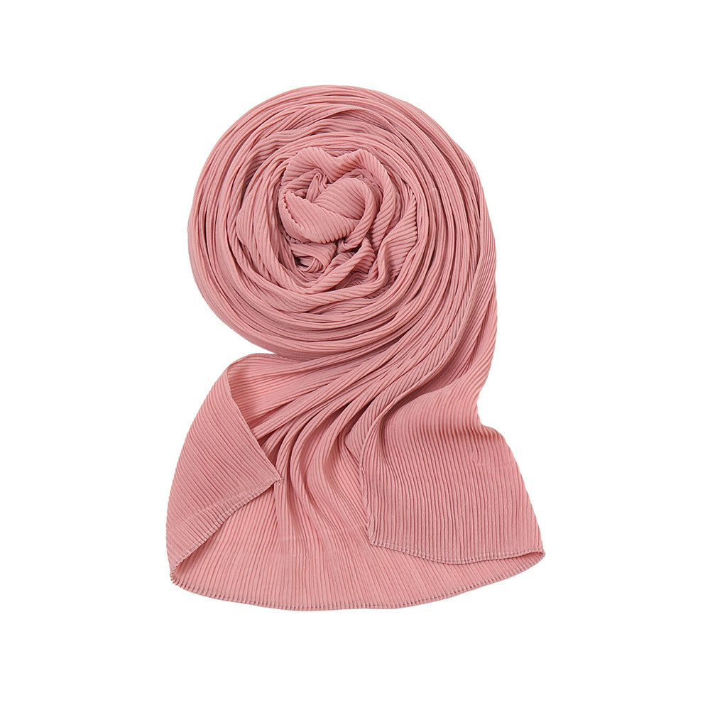 bead Chiffon Pleats Hijab