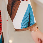 Long Sleeve Floral Abayas