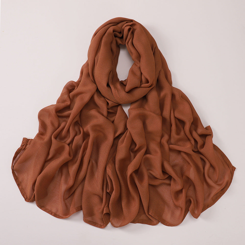 حجاب مودال ناعم ورفيع ذو حافة عريضة