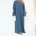 Bow Sleeve Modest Abaya Dress