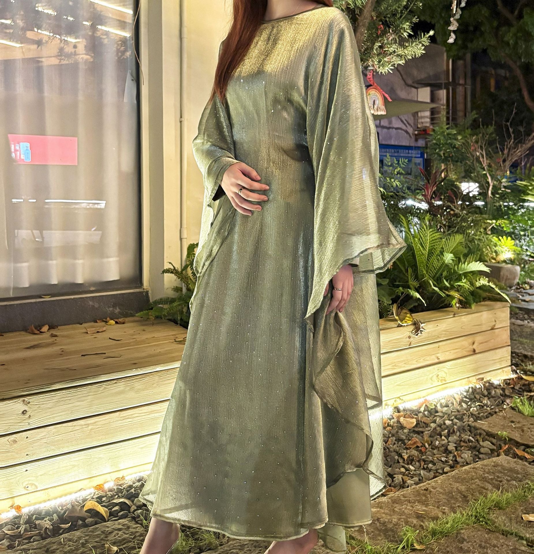 Starry Sky Solid Color Abaya