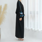 Star Embroidered Open Abaya