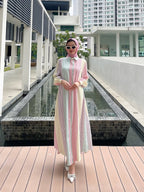 Colorful Striped Abaya