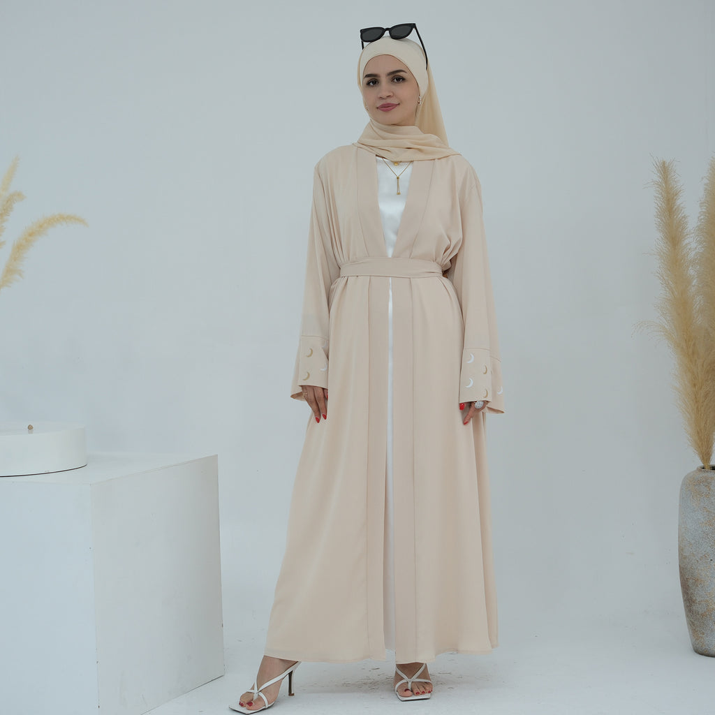 Embroidered Open Abaya