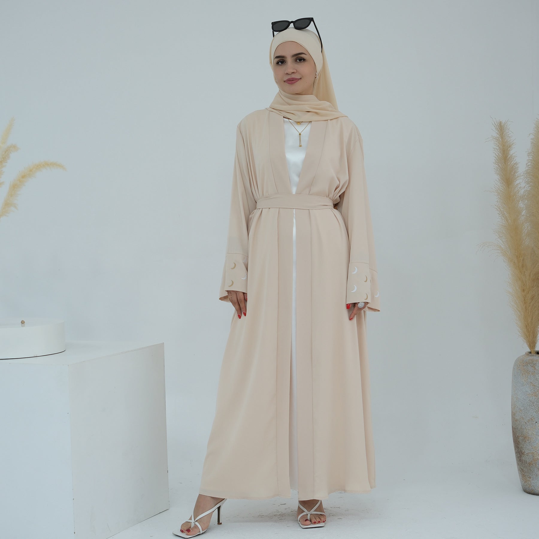 Embroidered Open Abaya
