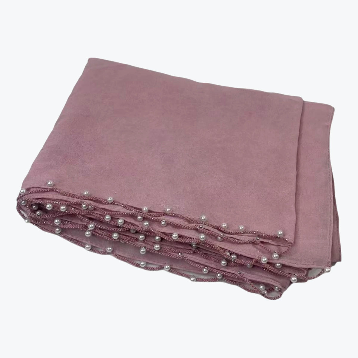 Solid Color Wave Edge Hijab