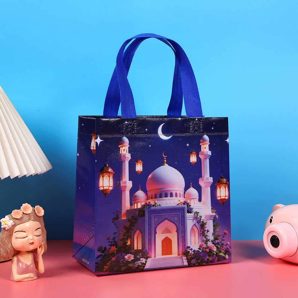 Ramadan Tote Shopping Bags 10 Pcs Purple