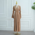 Modest Open Kimono Style with Bowknots