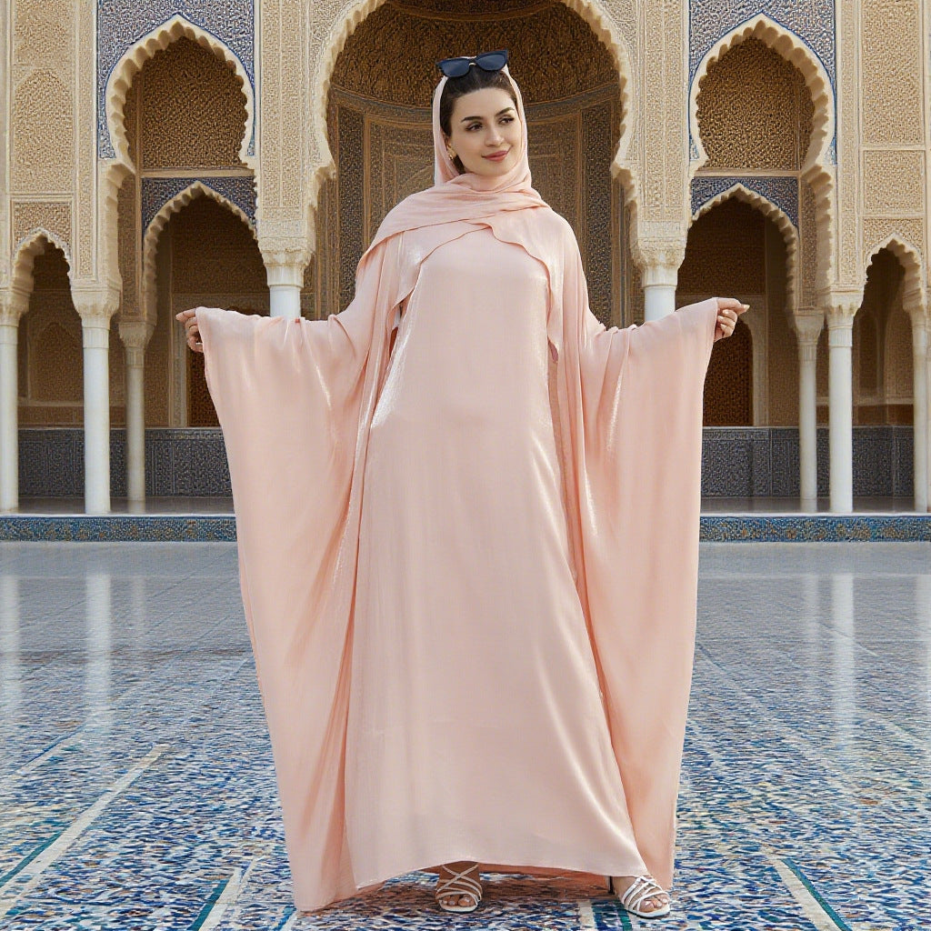 Beaked Robe Solid Color Beaded Elegant Long Robe Abaya – VITABAYA