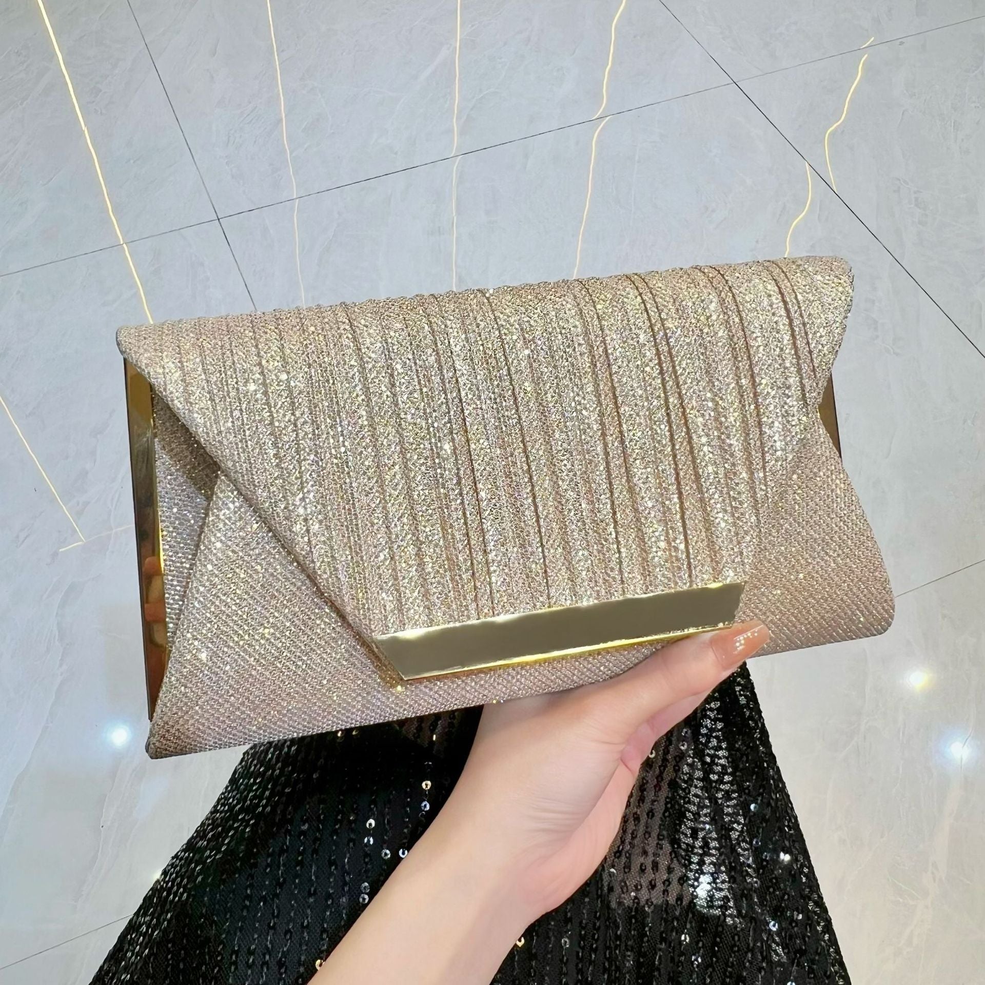 Glitter Clutch Flap Handbags