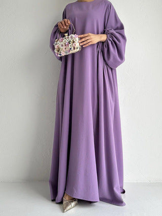 Plain Bubble Sleeve Abaya