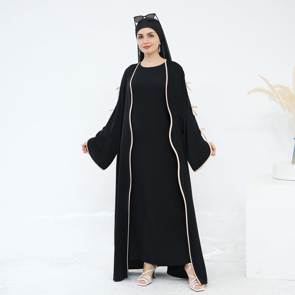 Bow Sleeve Abaya Set