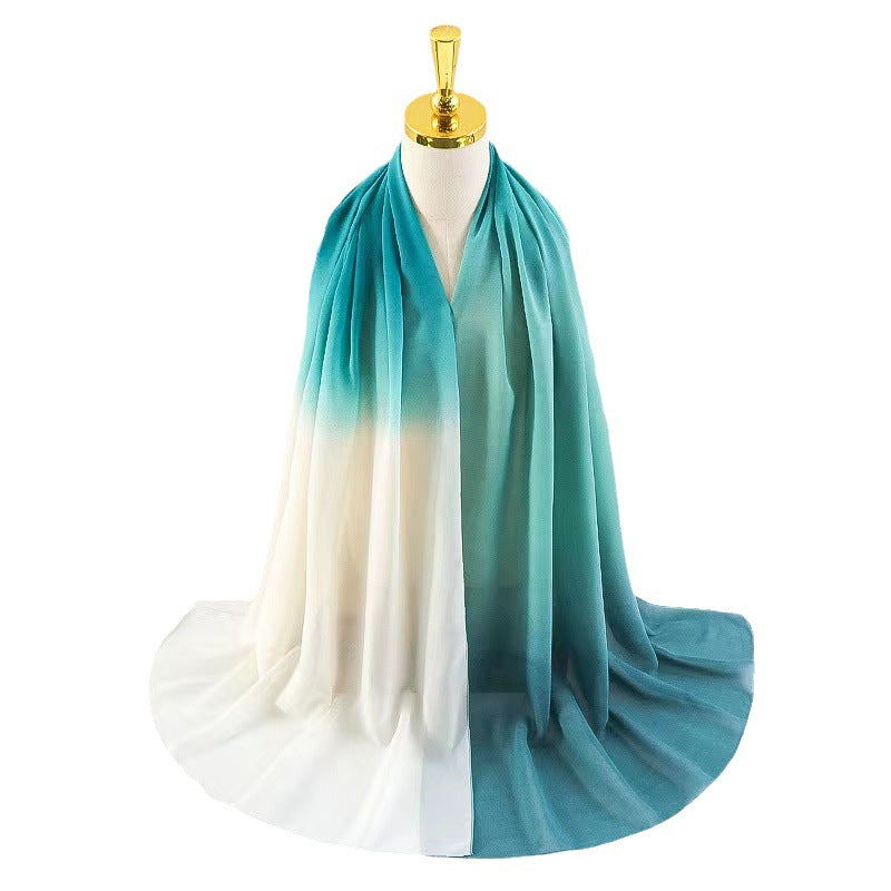 Gradient Color Chiffon Hijab