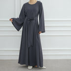 Abaya Maxi Dress with Adjustable Belt