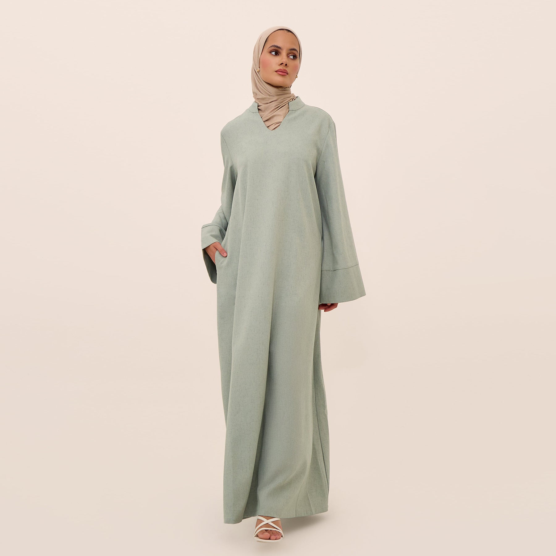 Loose-fitting Casual Solid Color Abaya