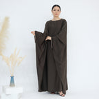Fashion Satin  Butterfly Abaya