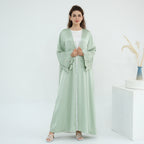 Luxurious Hand-embroidered Beaded Open-front Abaya