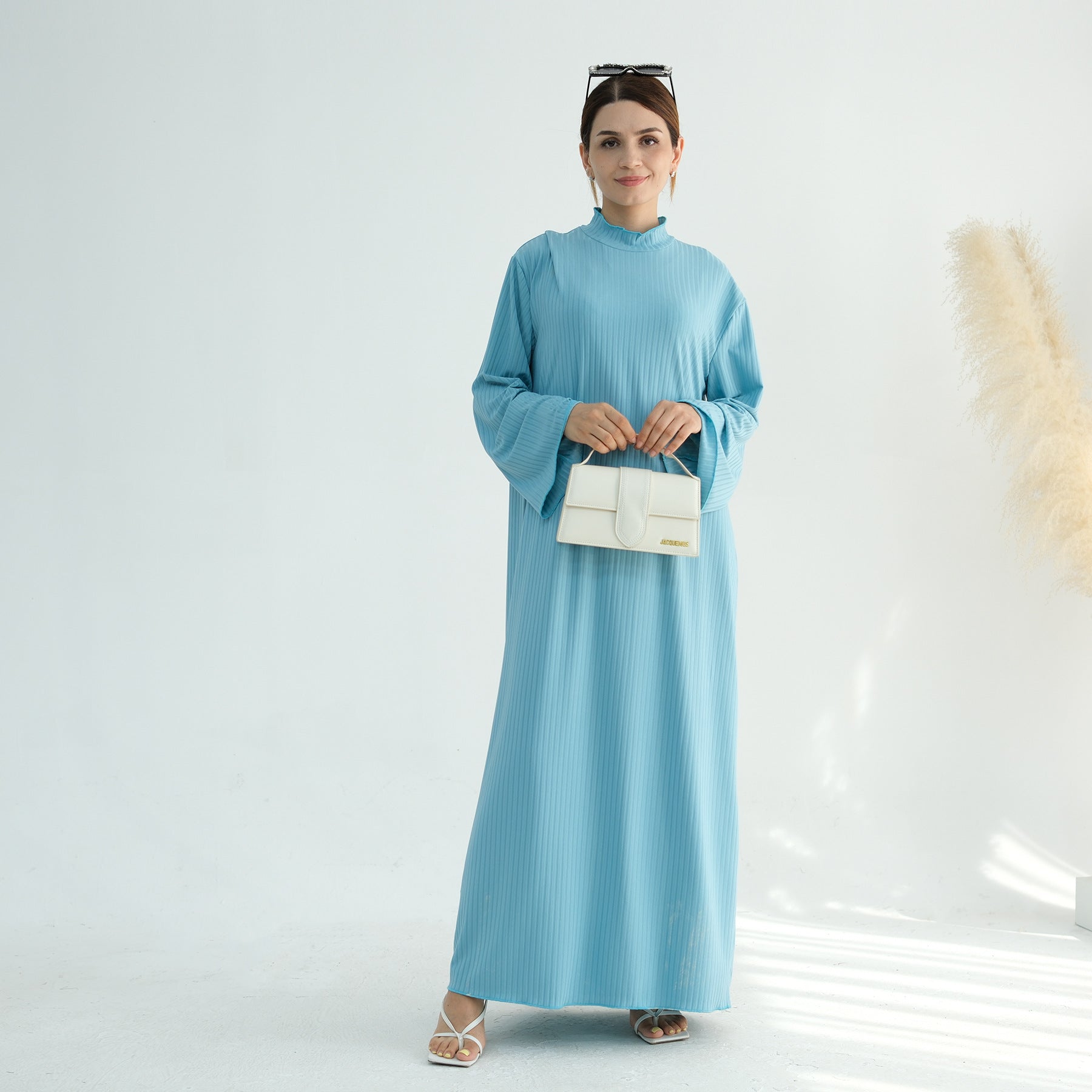 Knit Ribbed Maxi Dress Abaya