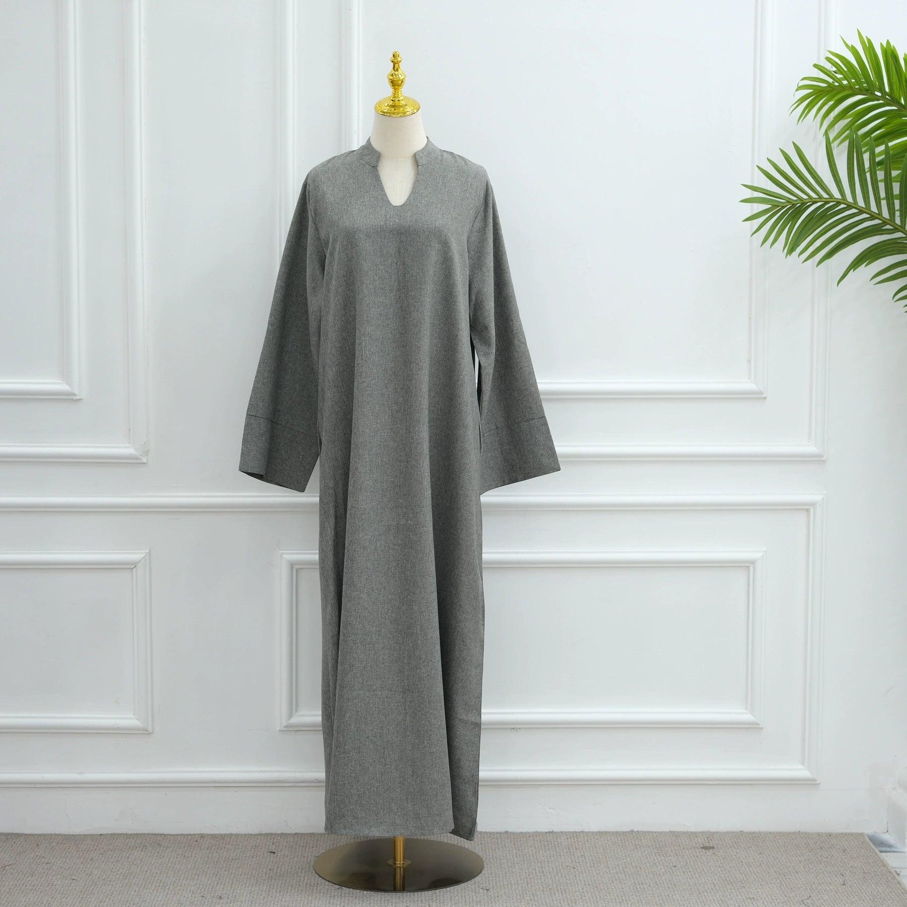 Loose-fitting Casual Solid Color Abaya